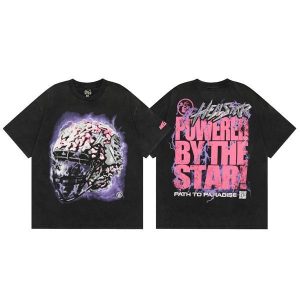 H*llstar Powered By The Star T-Shirt Black**HELL8 STAR short sleeve shirt